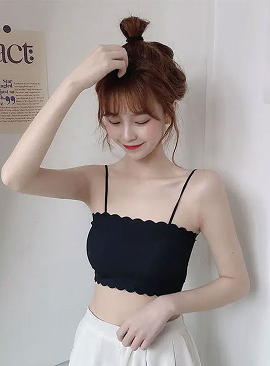 Super Soft Zig Zag Thin Strap Bra