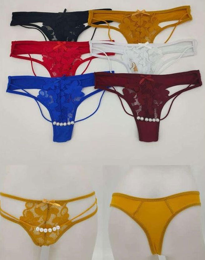 Sexy Beaded Net Silky Ladies Thong