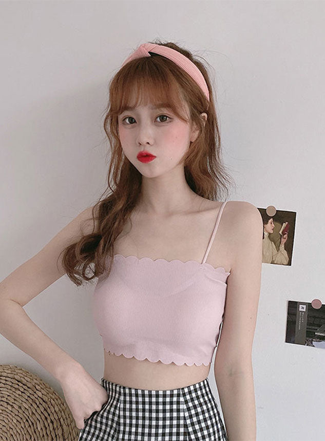 Super Soft Zig Zag Thin Strap Bra