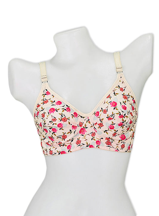 Rose Flower Printed Bra