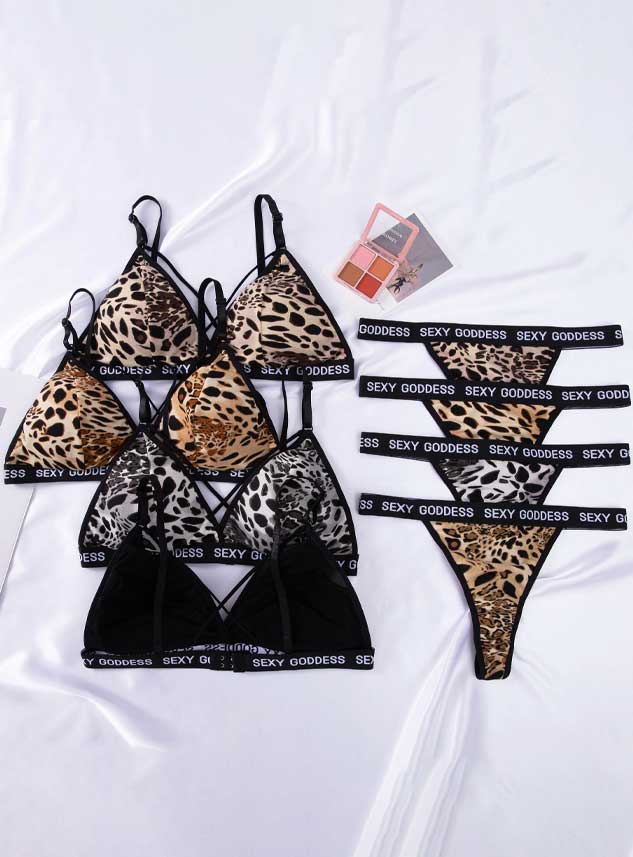 Cheetah Bra Set