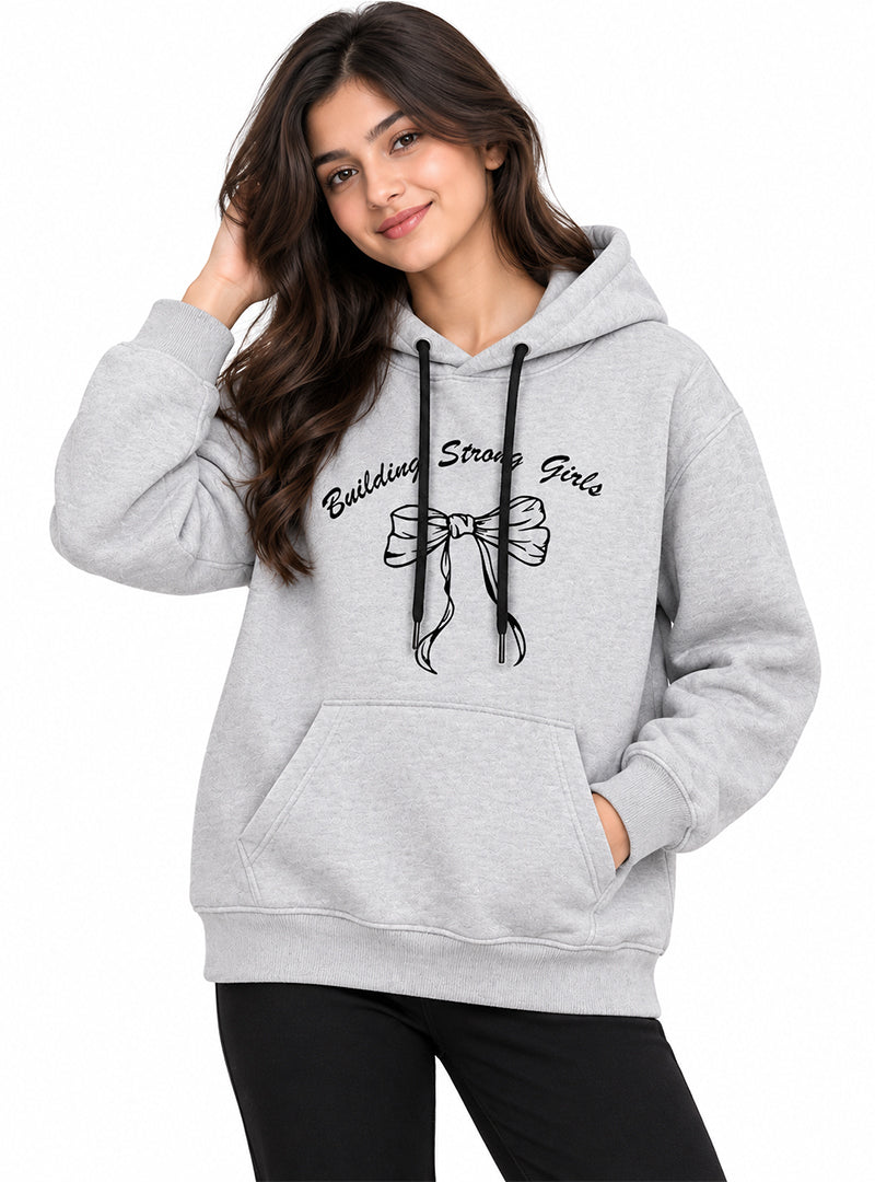 Women Hoodie Strong Bow