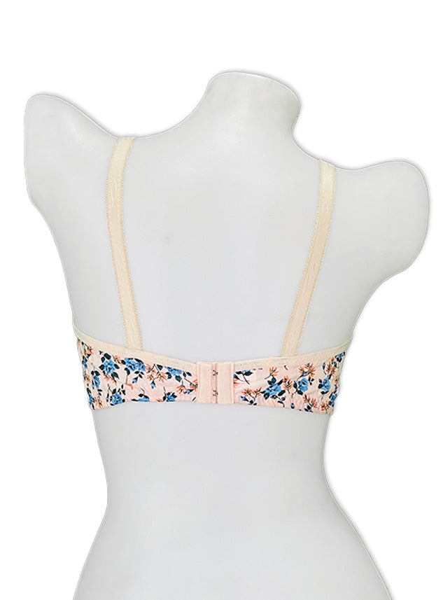 Rose Flower Printed Bra
