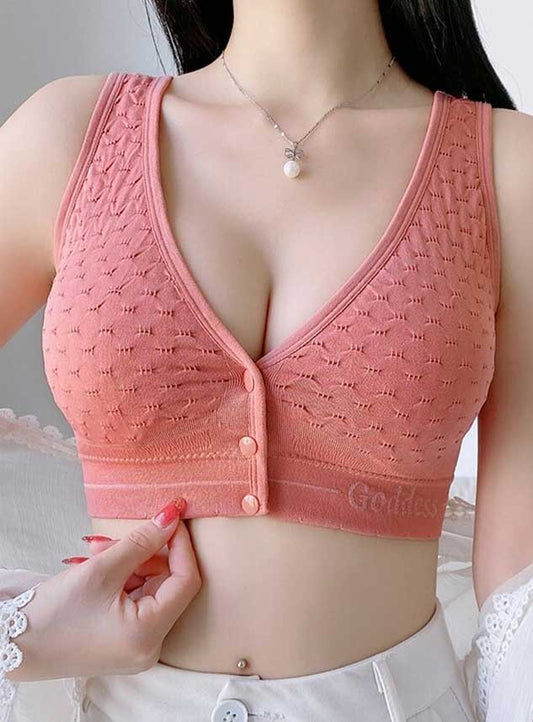 Front Button Seamless Bra