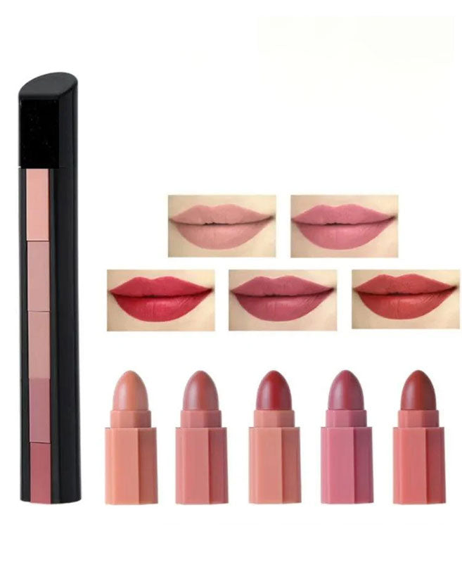 Huda Beauty 5 in 1 Nude Colors Lipstick