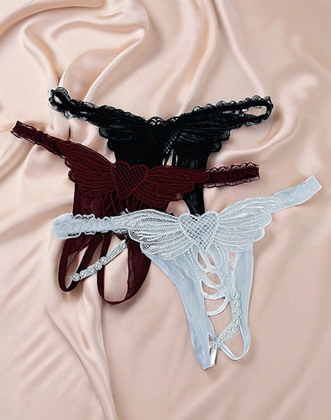 Thin Strap Thong Panties, Amissie Tanga, Seamless, Feminine Lingerie