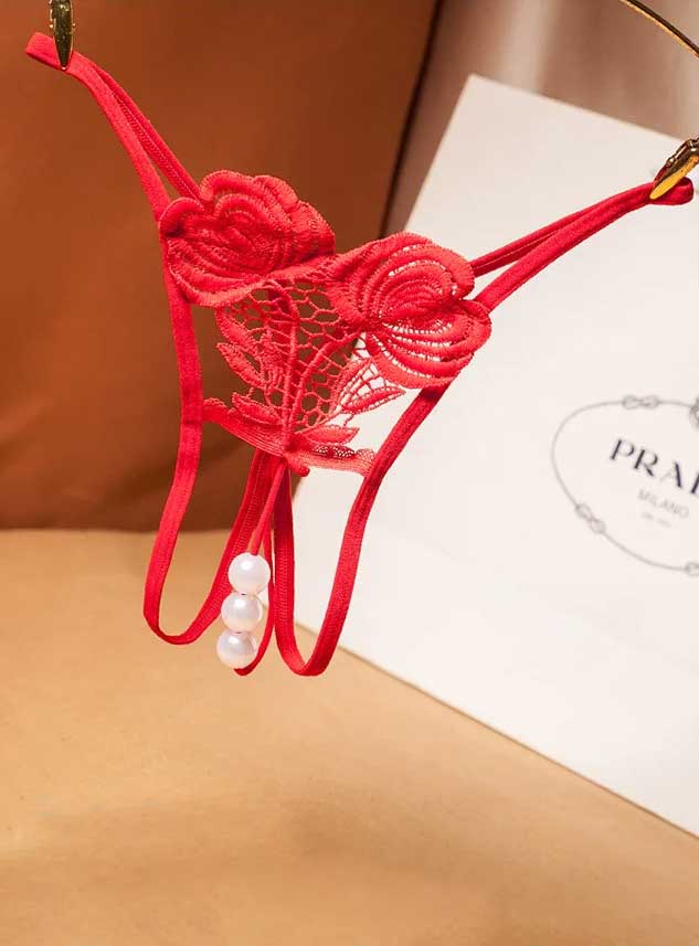 Women Sexy Hot G String Thong With Pearl