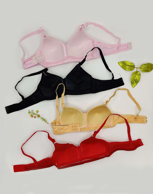 PACK OF 2 WOMEN'S FLOWER PRINTED PADDED FOAM PETITIE BRA