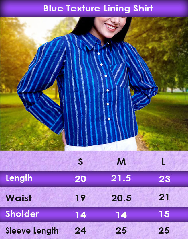 Blue Texture Lining Shirt