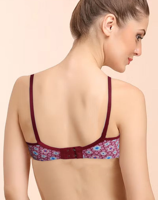 Flowery Printed Cotton Bra