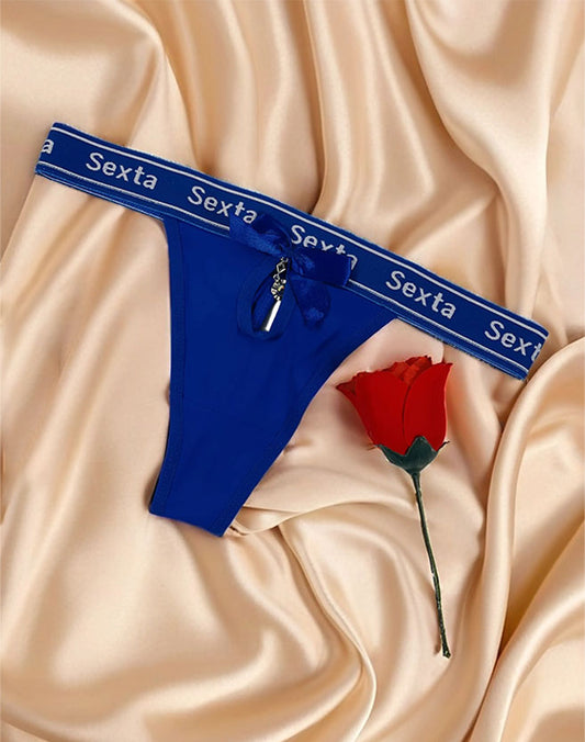 Letter Tape Sexy Women Thong Panties