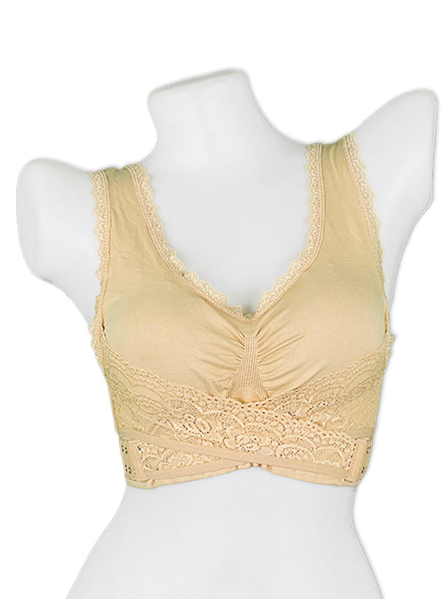 Front Cross Summer Use Fancy Padded Bra