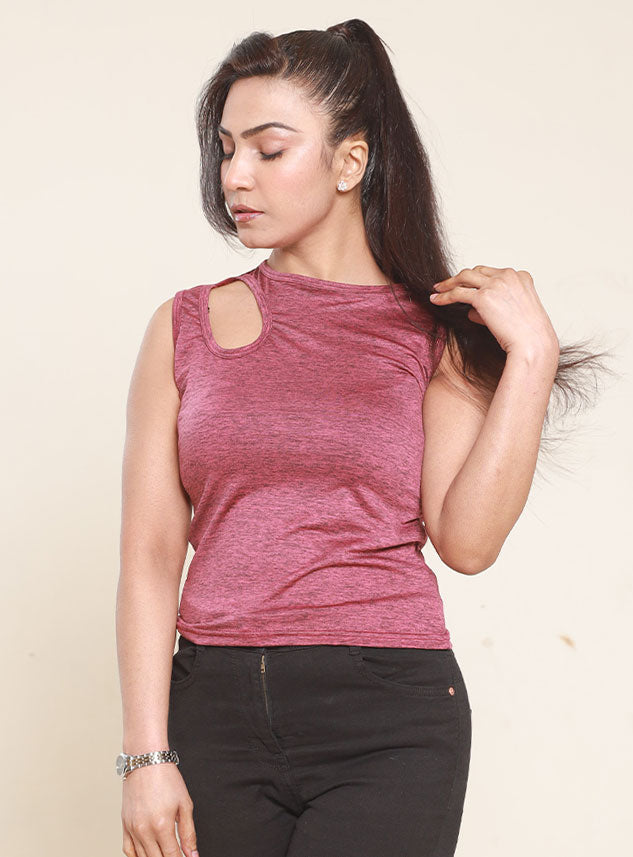 Hollow Out Design Tank Top