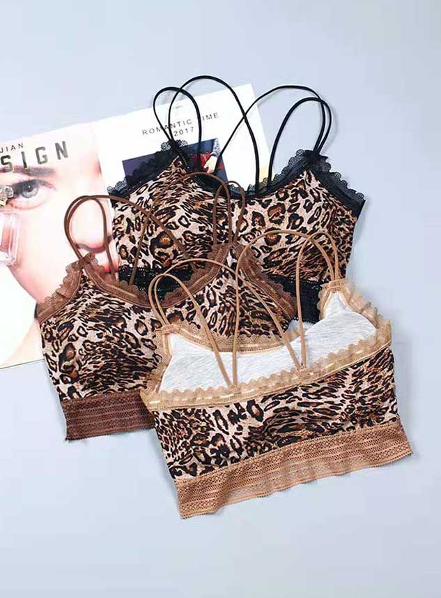 Summer Use Non Padded Cheetah Bra