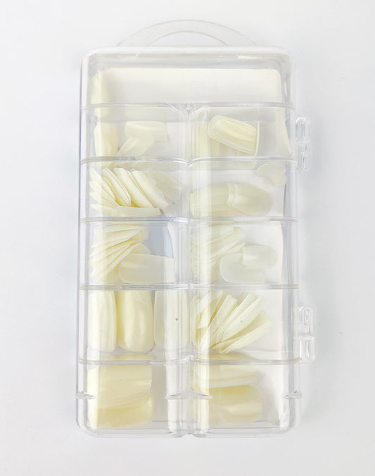 Off White Artificial Nails (Pack Of 100)