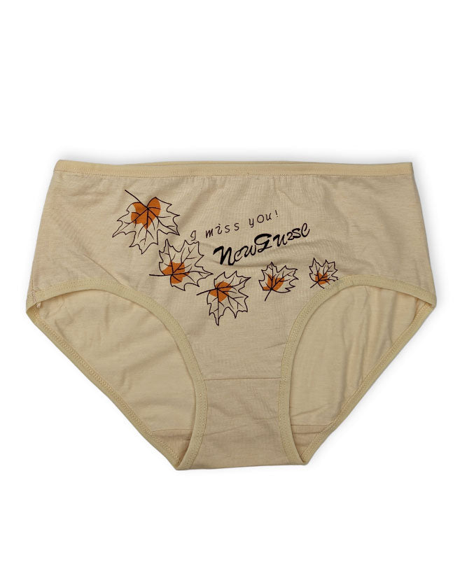 Leaf Printed Premium Quality Cotton Panty