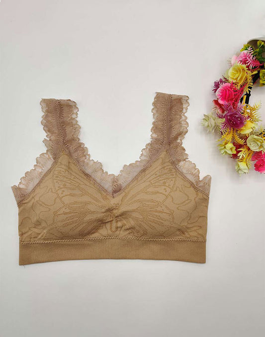 Fancy Lace Strap Soft and Light Padded Bra