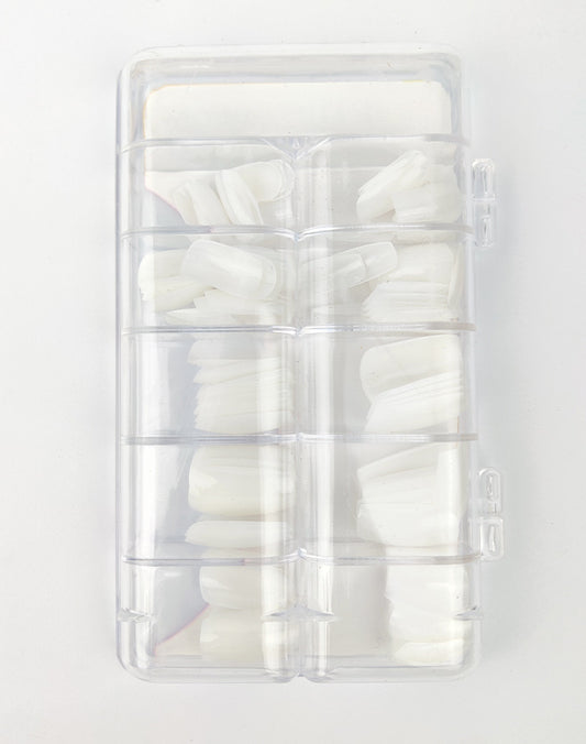 Milky White Artificial Nails (Pack Of 100)