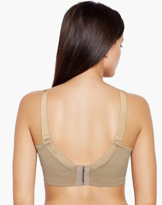 Fancy Net Soft Padded Bra with embroidery