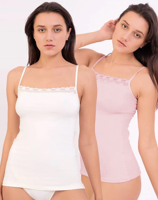 PACK OF 2 COTTON CAMISOLE
