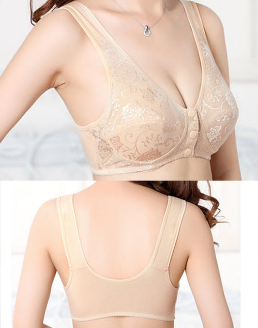 Front Button Cotton Bra