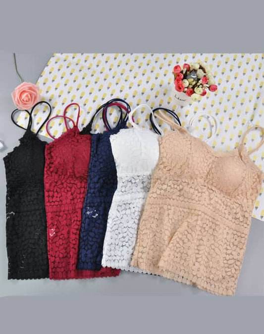 Floral Bra Net Camisole