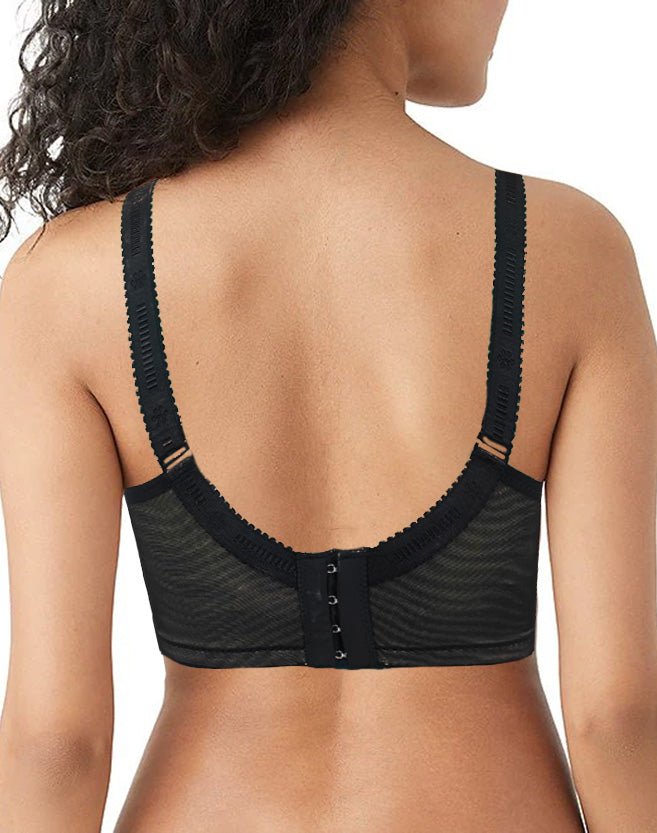 Fancy Black Net Full Coverage Soft Padded Bra