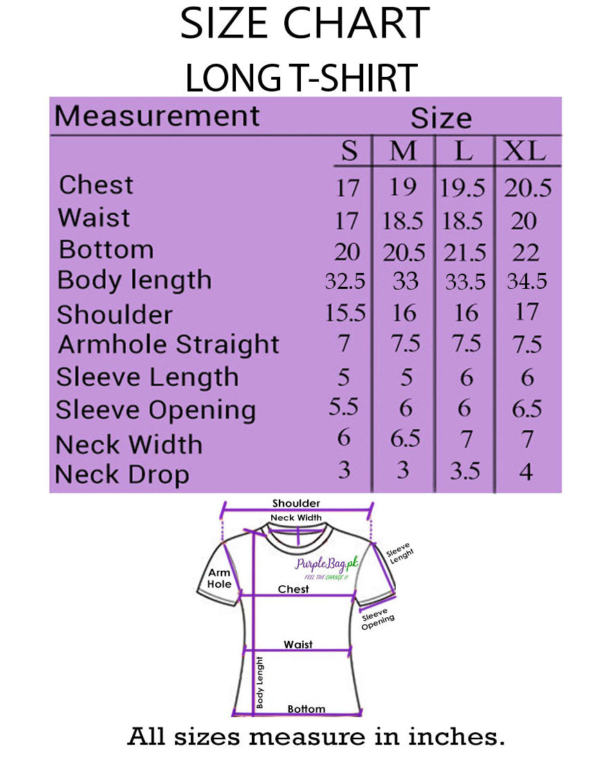 Purplebag Size Chart