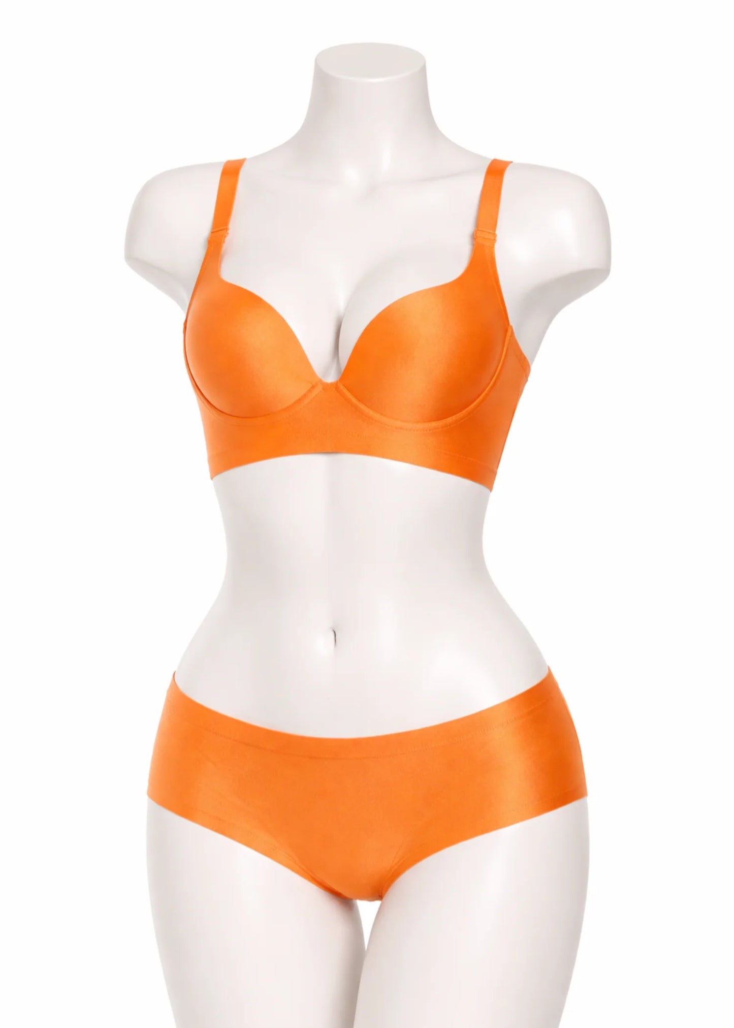 Wire Free Bridal Pushup Bra Orange
