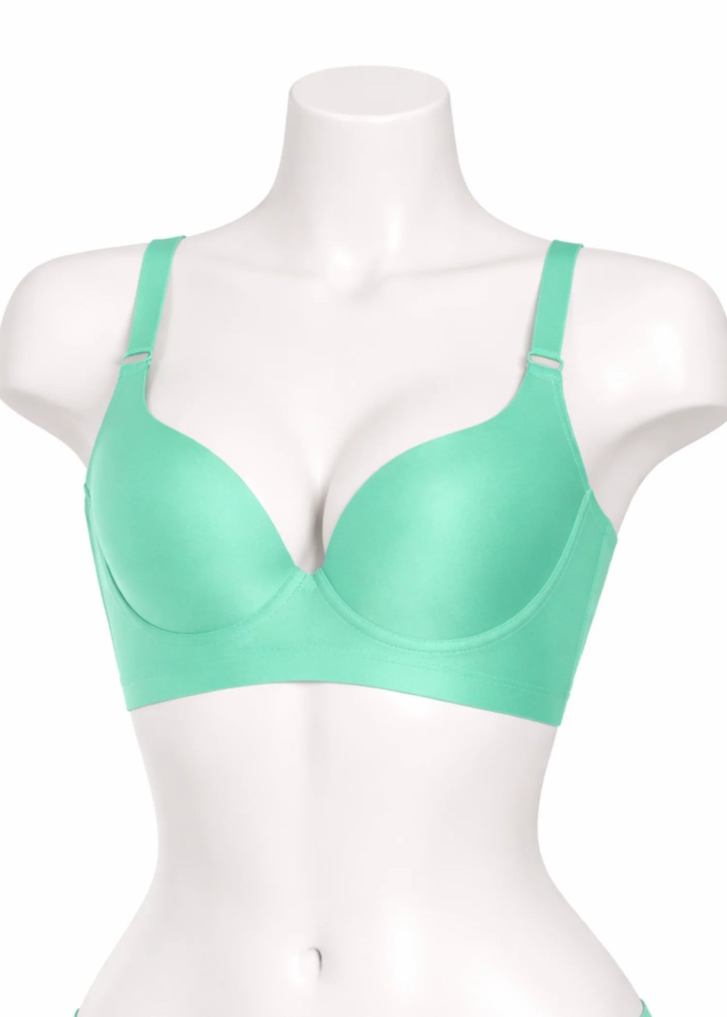 Wire Free Bridal Pushup Bra Green