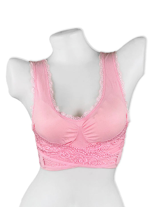 Front Cross Summer Use Fancy Padded Bra
