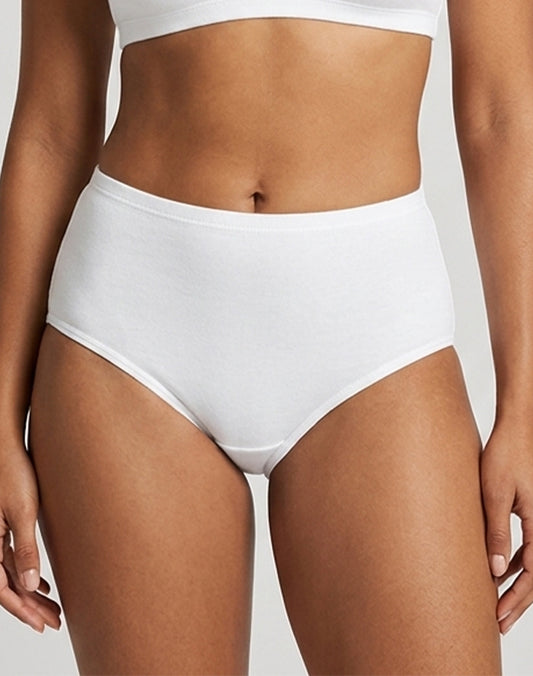 White Cotton Briefs Panties