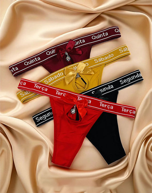 Letter Tape Sexy Women Thong Panties