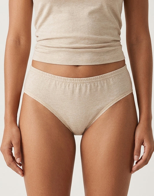 Biege Cotton Briefs Panties