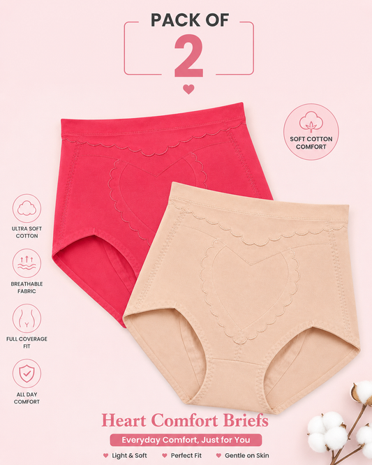 Heart Comfort Shaper Briefs Pack of 2