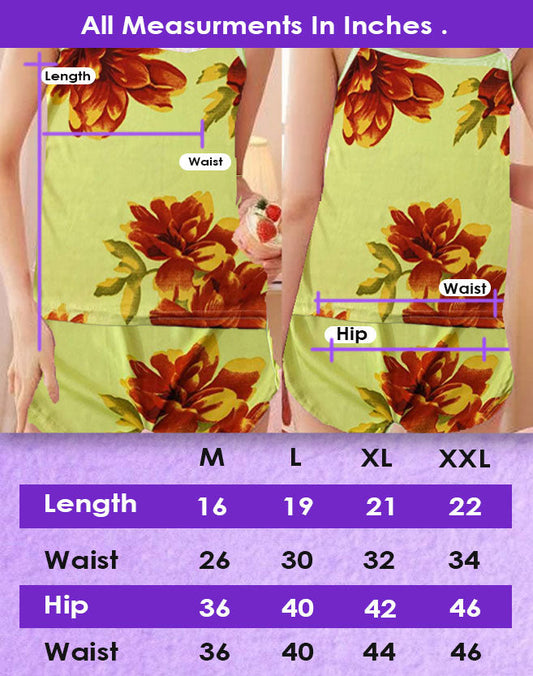 Sexy Flower Sleepwear Braces Shirts + Shorts Underwear