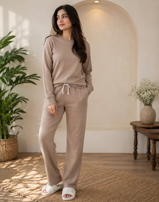 Women's Premium Thermal Lounge Set Brown