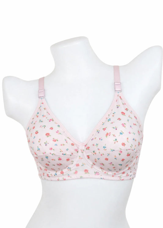 Indian Printed Lawn Bra Pink