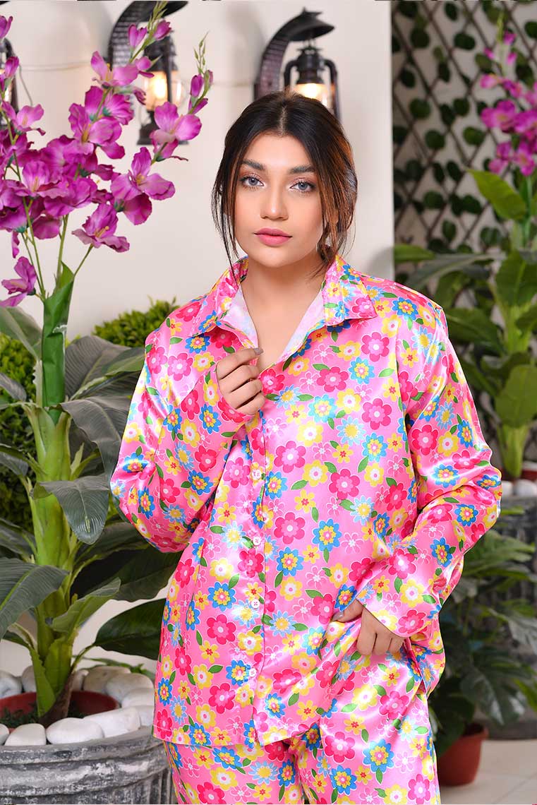 Pink Bloosom Silk PJ's